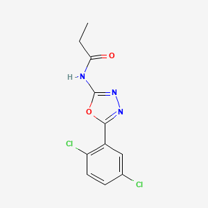 N-(5-(2,5-dichlorophenyl)-1,3,4-oxadiazol-2-yl)propionamide