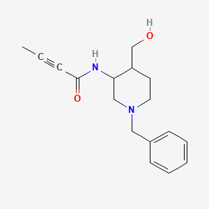 N-[1-Benzyl-4-(hydroxymethyl)piperidin-3-YL]but-2-ynamide