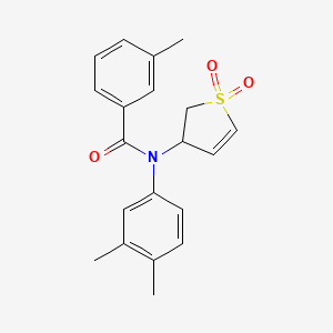 molecular formula C20H21NO3S B2855631 N-(3,4-dimethylphenyl)-N-(1,1-dioxido-2,3-dihydrothien-3-yl)-3-methylbenzamide CAS No. 863021-72-1