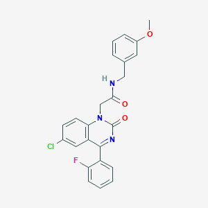 molecular formula C24H19ClFN3O3 B2855635 2-(6-chloro-4-(2-fluorophenyl)-2-oxoquinazolin-1(2H)-yl)-N-(3-methoxybenzyl)acetamide CAS No. 932453-46-8