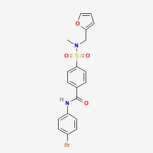 molecular formula C19H17BrN2O4S B2855644 N-(4-bromophenyl)-4-(N-(furan-2-ylmethyl)-N-methylsulfamoyl)benzamide CAS No. 941959-87-1