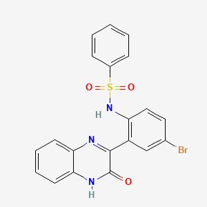 N-[4-bromo-2-(3-hydroxyquinoxalin-2-yl)phenyl]benzenesulfonamide