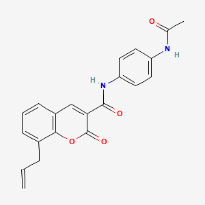 molecular formula C21H18N2O4 B2855659 N-(4-acetamidophenyl)-2-oxo-8-(prop-2-en-1-yl)-2H-chromene-3-carboxamide CAS No. 325802-80-0