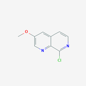 molecular formula C9H7ClN2O B2855666 8-Chloro-3-methoxy-1,7-naphthyridine CAS No. 1600511-75-8