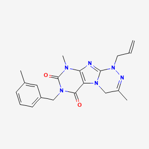 molecular formula C20H22N6O2 B2855675 1-烯丙基-3,9-二甲基-7-(3-甲基苯基甲基)-1,4-二氢-[1,2,4]三唑并[3,4-f]嘧啶-6,8(7H,9H)-二酮 CAS No. 919028-48-1