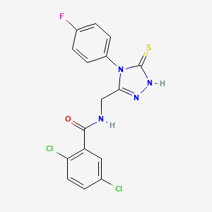 molecular formula C16H11Cl2FN4OS B2855679 2,5-dichloro-N-[[4-(4-fluorophenyl)-5-sulfanylidene-1H-1,2,4-triazol-3-yl]methyl]benzamide CAS No. 391887-02-8