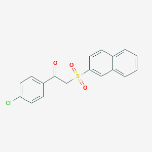 molecular formula C18H13ClO3S B285568 1-(4-Chlorophenyl)-2-(2-naphthylsulfonyl)ethanone 