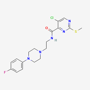 5-chloro-N-{2-[4-(4-fluorophenyl)piperazin-1-yl]ethyl}-2-(methylsulfanyl)pyrimidine-4-carboxamide
