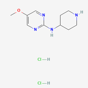 molecular formula C10H18Cl2N4O B2855685 5-Methoxy-N-(piperidin-4-yl)pyrimidin-2-amine dihydrochloride CAS No. 1707580-51-5