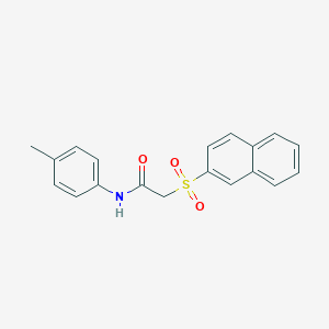 molecular formula C19H17NO3S B285569 N-(4-methylphenyl)-2-(2-naphthylsulfonyl)acetamide 