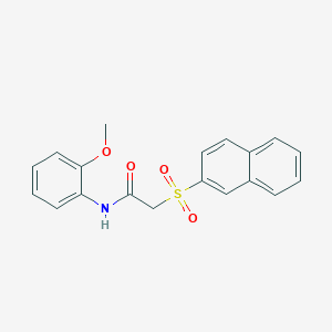 molecular formula C19H17NO4S B285570 N-(2-methoxyphenyl)-2-(2-naphthylsulfonyl)acetamide 