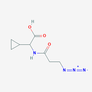 molecular formula C8H12N4O3 B2855724 2-(3-叠氮丙酰胺基)-2-环丙基乙酸 CAS No. 2225144-86-3