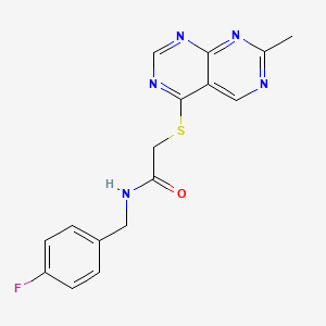 N-(4-fluorobenzyl)-2-((7-methylpyrimido[4,5-d]pyrimidin-4-yl)thio)acetamide