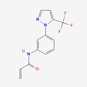 molecular formula C13H10F3N3O B2855730 N-[3-[5-(Trifluoromethyl)pyrazol-1-yl]phenyl]prop-2-enamide CAS No. 2392896-66-9