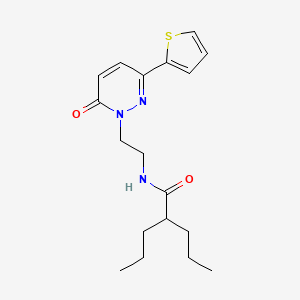 N-(2-(6-oxo-3-(thiophen-2-yl)pyridazin-1(6H)-yl)ethyl)-2-propylpentanamide