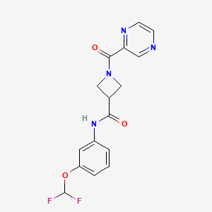 N-(3-(difluoromethoxy)phenyl)-1-(pyrazine-2-carbonyl)azetidine-3-carboxamide
