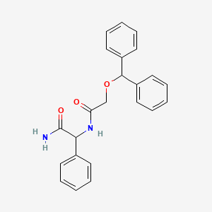 molecular formula C23H22N2O3 B2855747 2-[2-(Diphenylmethoxy)acetamido]-2-phenylacetamide CAS No. 1280779-10-3