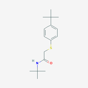 molecular formula C16H25NOS B285576 N-(tert-butyl)-2-[(4-tert-butylphenyl)sulfanyl]acetamide 