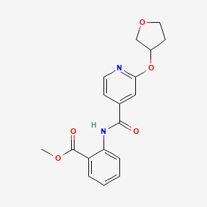 molecular formula C18H18N2O5 B2855763 Methyl 2-(2-((tetrahydrofuran-3-yl)oxy)isonicotinamido)benzoate CAS No. 1903011-73-3