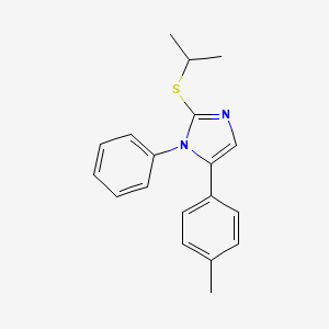 molecular formula C19H20N2S B2855765 2-(isopropylthio)-1-phenyl-5-(p-tolyl)-1H-imidazole CAS No. 1207020-01-6
