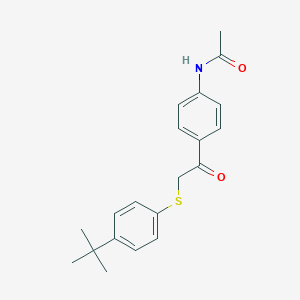 molecular formula C20H23NO2S B285577 N-(4-{[(4-tert-butylphenyl)sulfanyl]acetyl}phenyl)acetamide 
