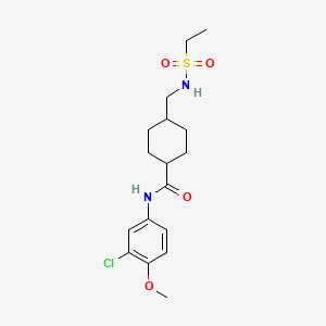 molecular formula C17H25ClN2O4S B2855772 N-(3-chloro-4-methoxyphenyl)-4-(ethylsulfonamidomethyl)cyclohexanecarboxamide CAS No. 1206998-81-3