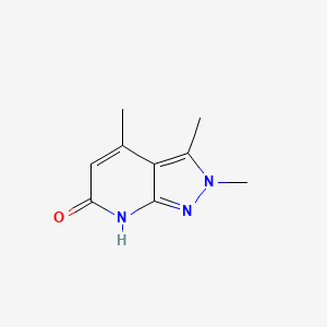 molecular formula C9H11N3O B2855782 2,3,4-Trimethyl-2H-pyrazolo[3,4-b]pyridin-6(7H)-one CAS No. 1018126-19-6
