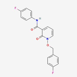 molecular formula C19H14F2N2O3 B2855785 N-(4-fluorophenyl)-1-[(4-fluorophenyl)methoxy]-2-oxopyridine-3-carboxamide CAS No. 868678-11-9