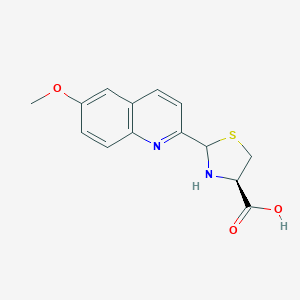 (4R)-2-(6-methoxyquinolin-2-yl)-1,3-thiazolidine-4-carboxylic acid