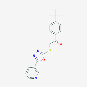 1-(4-Tert-butylphenyl)-2-{[5-(3-pyridinyl)-1,3,4-oxadiazol-2-yl]thio}ethanone