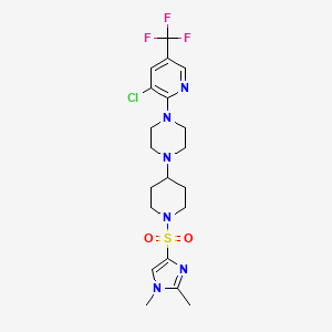 1-[3-chloro-5-(trifluoromethyl)pyridin-2-yl]-4-{1-[(1,2-dimethyl-1H-imidazol-4-yl)sulfonyl]piperidin-4-yl}piperazine