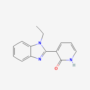 molecular formula C14H13N3O B2855807 3-(1-ethyl-1H-1,3-benzimidazol-2-yl)-2(1H)-pyridinone CAS No. 861211-99-6