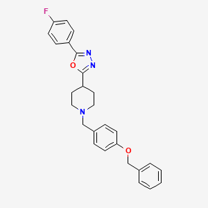 2-(1-(4-(Benzyloxy)benzyl)piperidin-4-yl)-5-(4-fluorophenyl)-1,3,4-oxadiazole