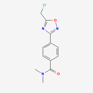 4-[5-(Chloromethyl)-1,2,4-oxadiazol-3-yl]-N,N-dimethylbenzamide