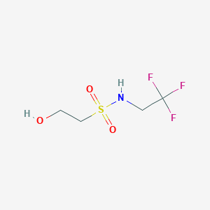 molecular formula C4H8F3NO3S B2855817 2-hydroxy-N-(2,2,2-trifluoroethyl)ethane-1-sulfonamide CAS No. 1481565-56-3