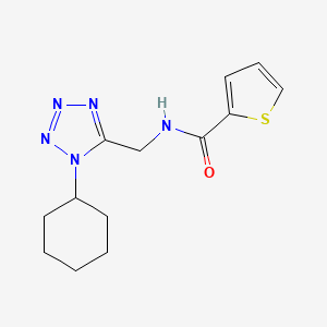 molecular formula C13H17N5OS B2855818 N-((1-cyclohexyl-1H-tetrazol-5-yl)methyl)thiophene-2-carboxamide CAS No. 920440-52-4