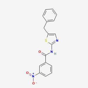 molecular formula C17H13N3O3S B2855835 N-(5-benzyl-1,3-thiazol-2-yl)-3-nitrobenzamide CAS No. 303791-90-4