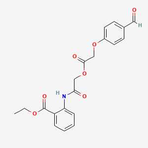 Ethyl 2-[[2-[2-(4-formylphenoxy)acetyl]oxyacetyl]amino]benzoate