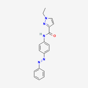 (E)-1-ethyl-N-(4-(phenyldiazenyl)phenyl)-1H-pyrazole-3-carboxamide