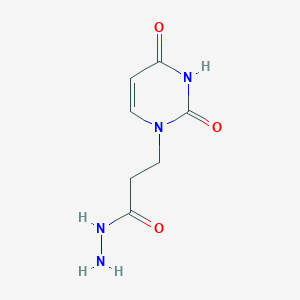 molecular formula C7H10N4O3 B2855850 3-(2,4-dioxo-3,4-dihydropyrimidin-1(2H)-yl)propanehydrazide CAS No. 1341115-95-4