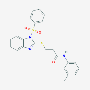 N-(3-methylphenyl)-3-{[1-(phenylsulfonyl)-1H-benzimidazol-2-yl]sulfanyl}propanamide