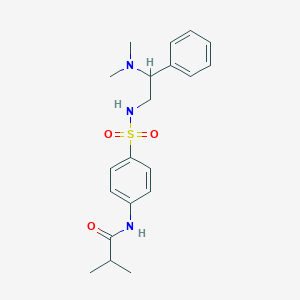 molecular formula C20H27N3O3S B2855861 N-(4-(N-(2-(dimethylamino)-2-phenylethyl)sulfamoyl)phenyl)isobutyramide CAS No. 1211397-58-8