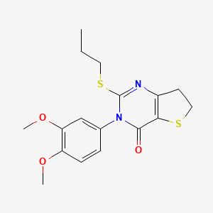 3-(3,4-dimethoxyphenyl)-2-(propylsulfanyl)-3H,4H,6H,7H-thieno[3,2-d]pyrimidin-4-one