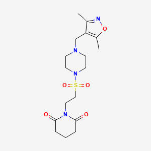 1-(2-((4-((3,5-Dimethylisoxazol-4-yl)methyl)piperazin-1-yl)sulfonyl)ethyl)piperidine-2,6-dione