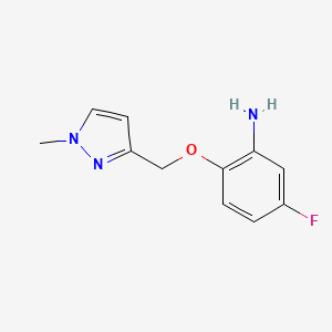 5-fluoro-2-[(1-methyl-1H-pyrazol-3-yl)methoxy]aniline