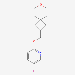 molecular formula C14H18FNO2 B2855876 5-Fluoro-2-({7-oxaspiro[3.5]nonan-2-yl}methoxy)pyridine CAS No. 2176125-94-1