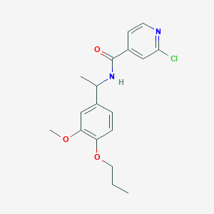 2-chloro-N-[1-(3-methoxy-4-propoxyphenyl)ethyl]pyridine-4-carboxamide