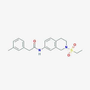 molecular formula C20H24N2O3S B2855886 N-(2-(ethylsulfonyl)-1,2,3,4-tetrahydroisoquinolin-7-yl)-2-(m-tolyl)acetamide CAS No. 954614-50-7