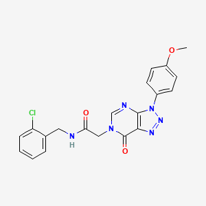 molecular formula C20H17ClN6O3 B2855893 N-(2-chlorobenzyl)-2-[3-(4-methoxyphenyl)-7-oxo-3,7-dihydro-6H-[1,2,3]triazolo[4,5-d]pyrimidin-6-yl]acetamide CAS No. 847387-15-9