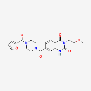 7-(4-(furan-2-carbonyl)piperazine-1-carbonyl)-3-(2-methoxyethyl)quinazoline-2,4(1H,3H)-dione